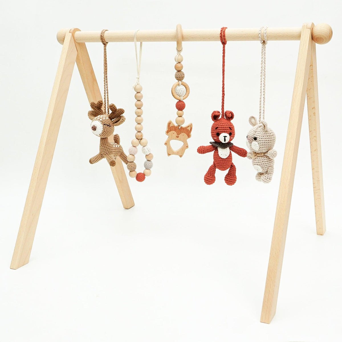 Handmade Crochet Toys for Baby Gym | Forest Family - The Baby Penguin