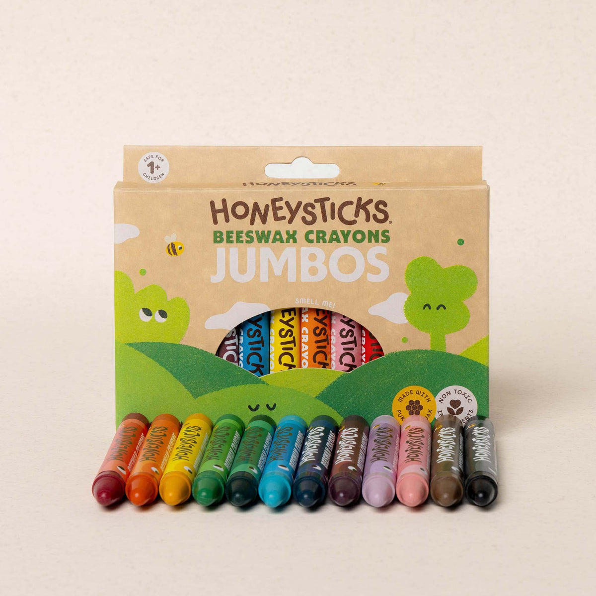 Honeysticks Beeswax Crayons Jumbos 12pk - The Baby Penguin