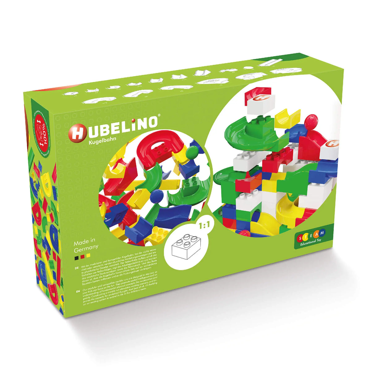 Hubelino 128-Piece Run Elements Set HABA USA Marble Run