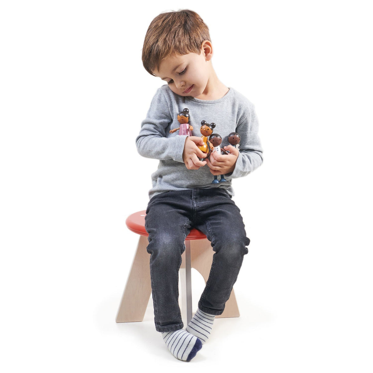 Tender Leaf Humming Bird Poseable Wooden Doll Family
