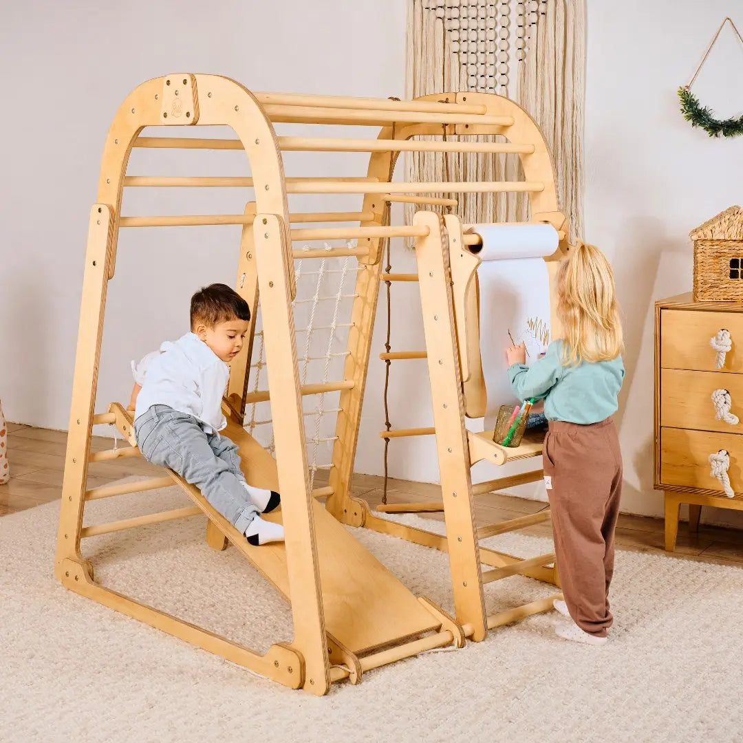 Indoor Playground for Children - 7in1 Playground + Swings Set + Slide Board + Art Set - The Baby Penguin