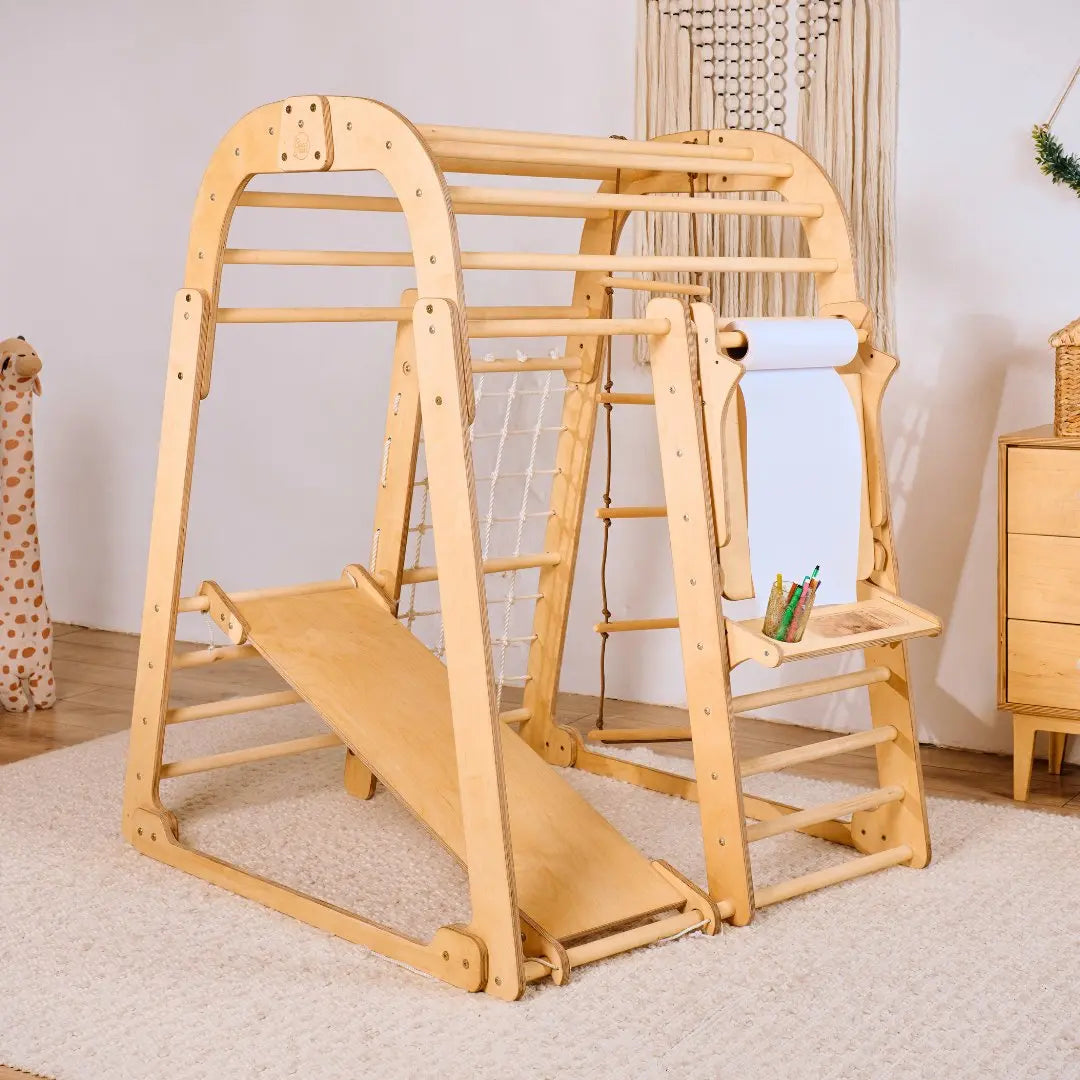 Indoor Playground for Children - 7in1 Playground + Swings Set + Slide Board + Art Set - The Baby Penguin