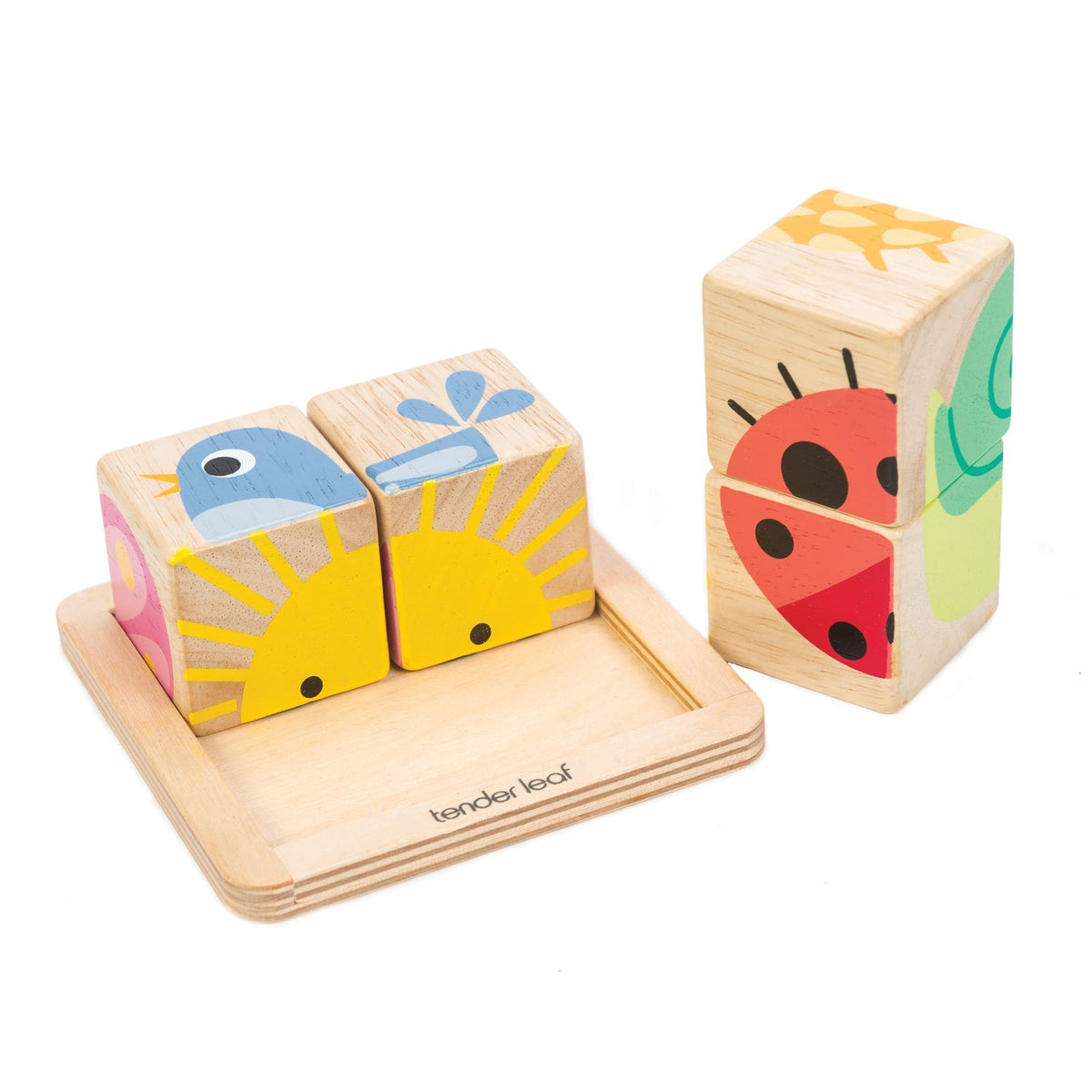 Tender Leaf Toddler Wooden Blocks and Stacker Collection