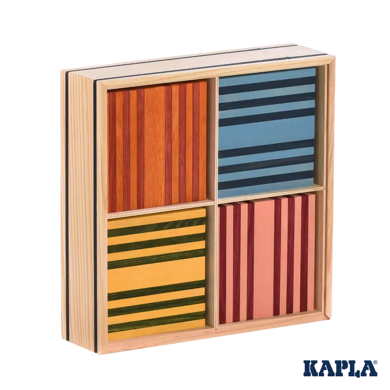 KAPLA Octocolor 100 Colored Wooden Planks Case