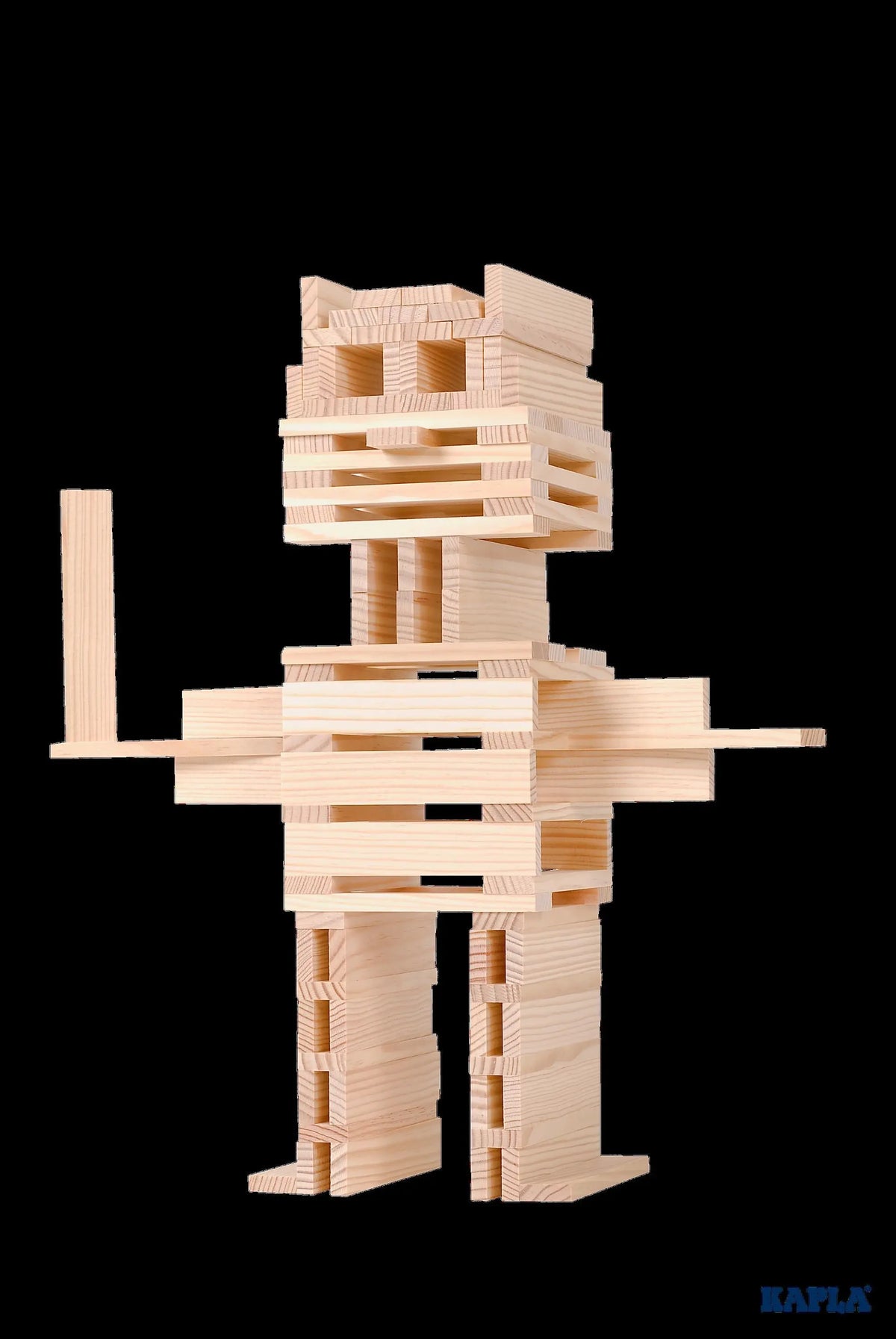 KAPLA 200 Natural Wooden Building Planks Box