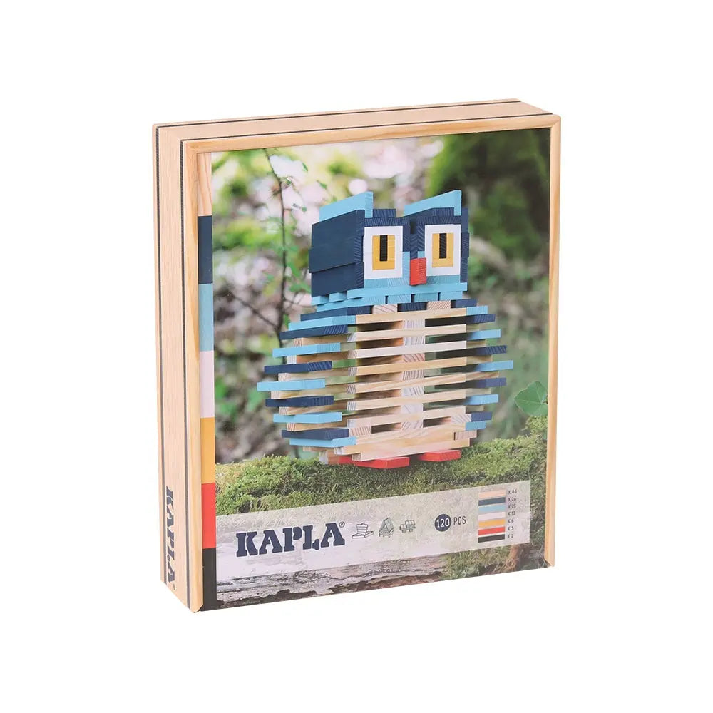 KAPLA Owl 120-Piece Wooden Building Planks Case