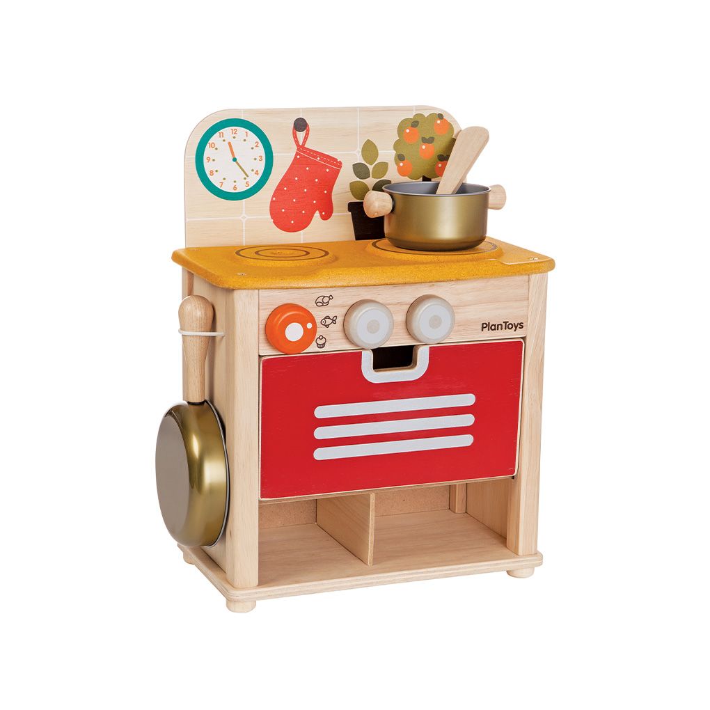 PlanToys Wooden Play Kitchen with Cookware