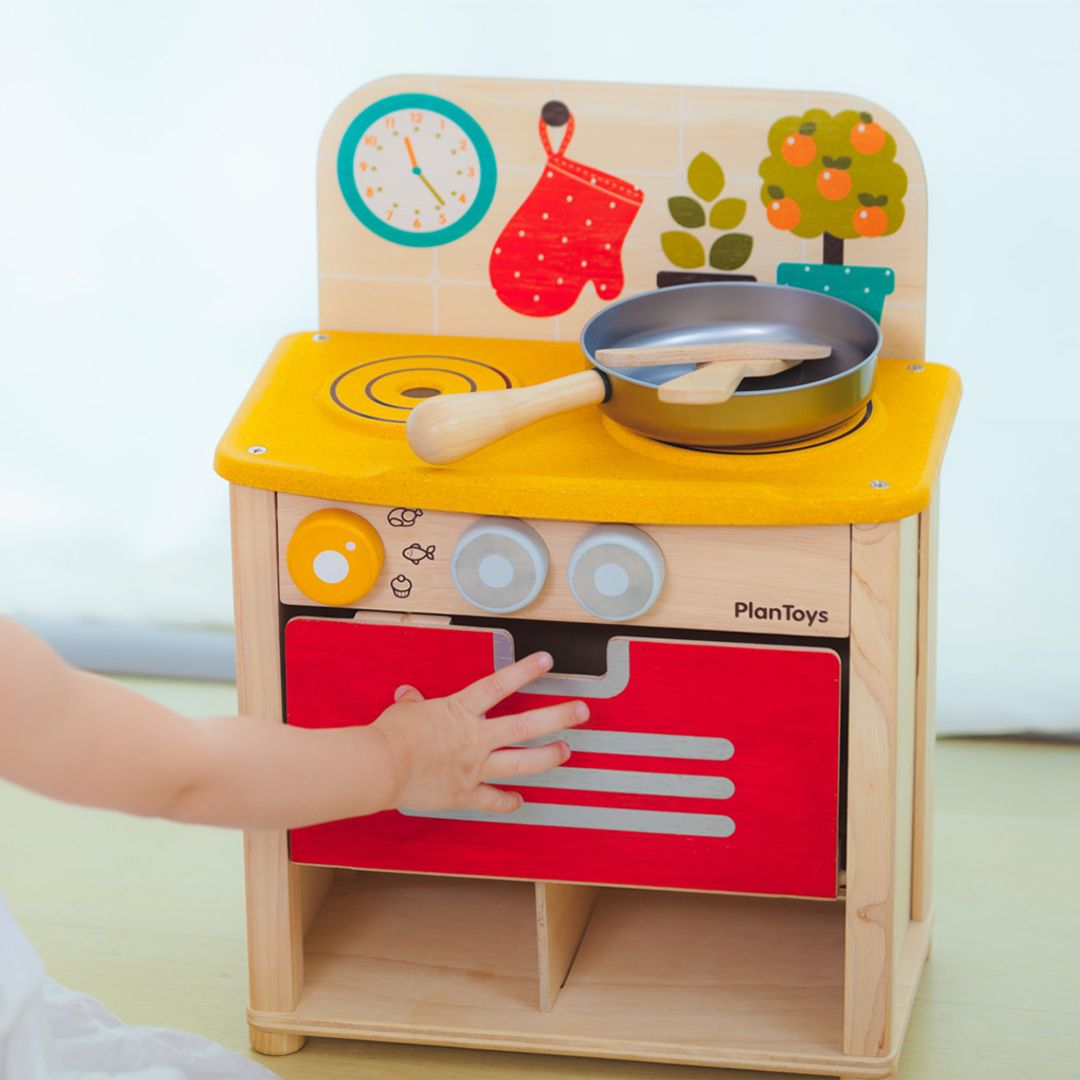 PlanToys Wooden Play Kitchen with Cookware
