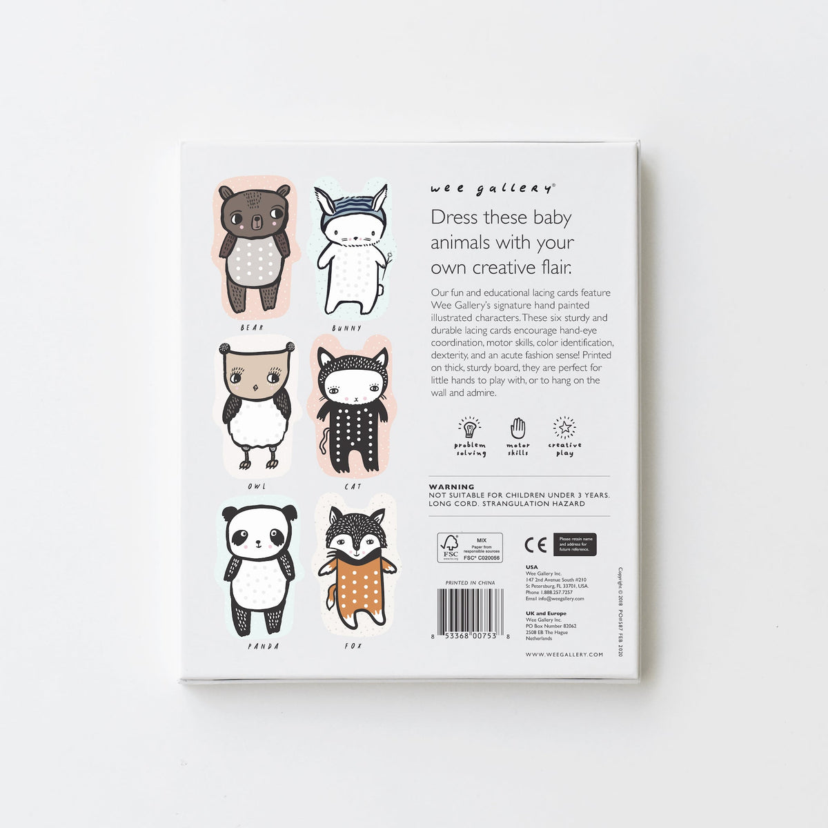 Lacing Cards - Baby Animals - The Baby Penguin