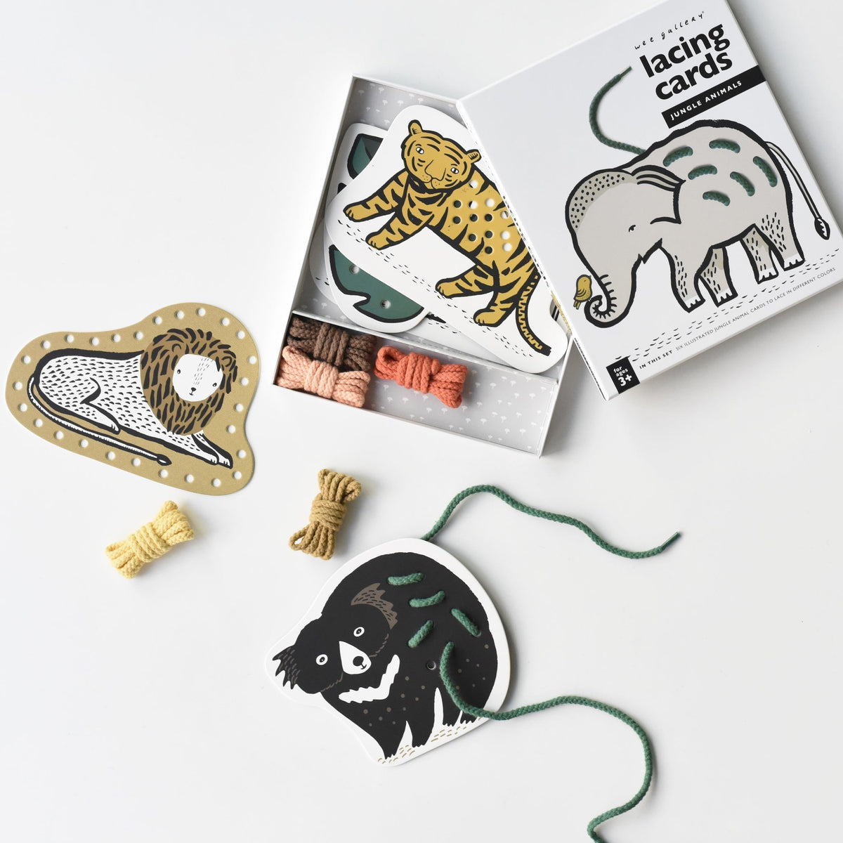 Lacing Cards - Jungle Animals - The Baby Penguin
