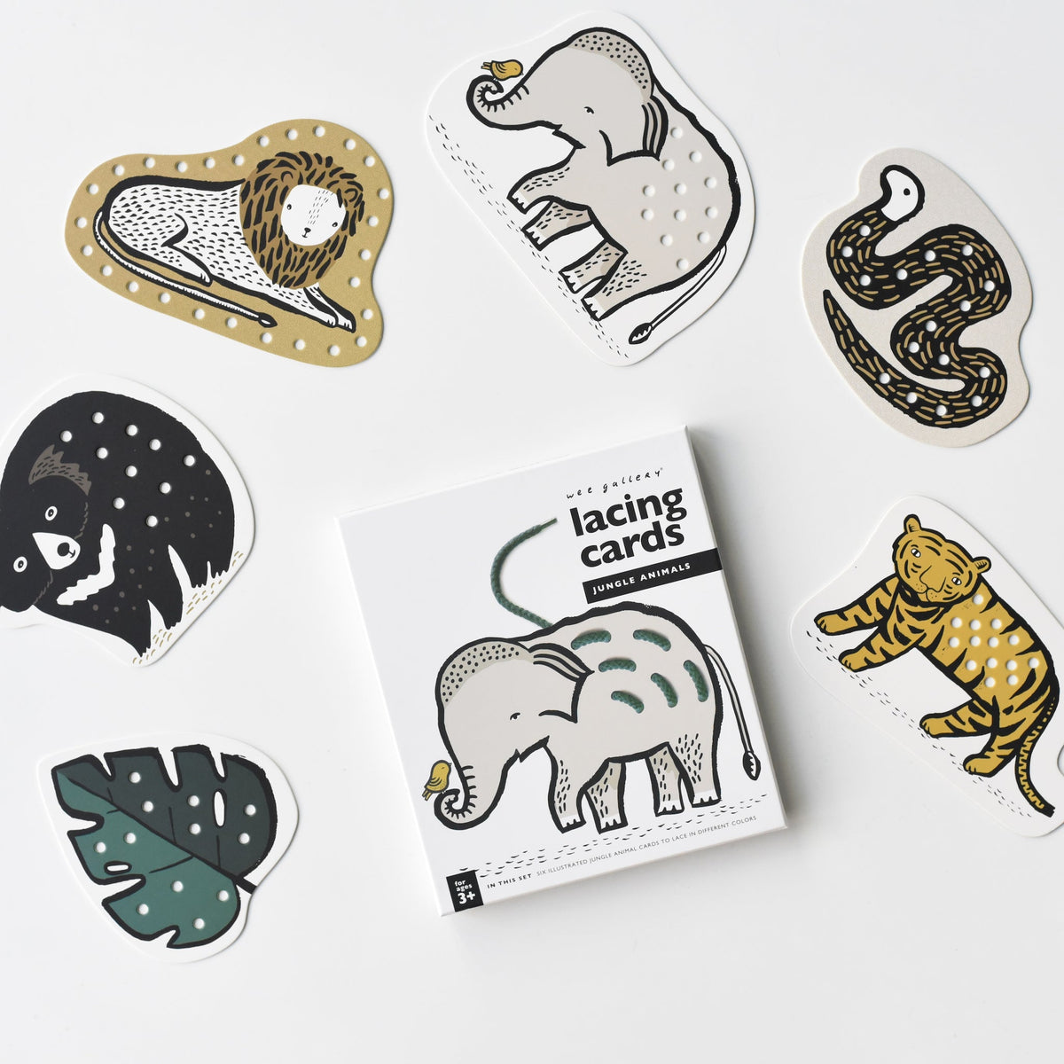 Lacing Cards - Jungle Animals - The Baby Penguin