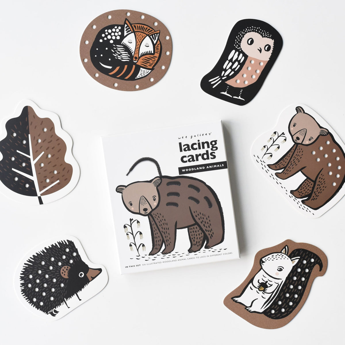 Lacing Cards - Woodland Animals - The Baby Penguin