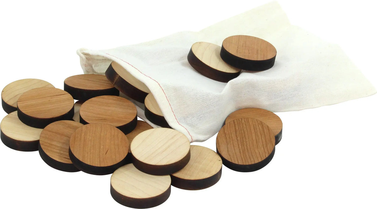 Larger Checkers Pieces Set | Made in USA | Games Maple Landmark