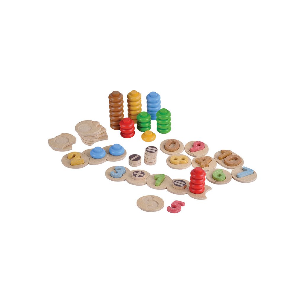 PlanToys Learn Numbers and Count Wooden Math Set