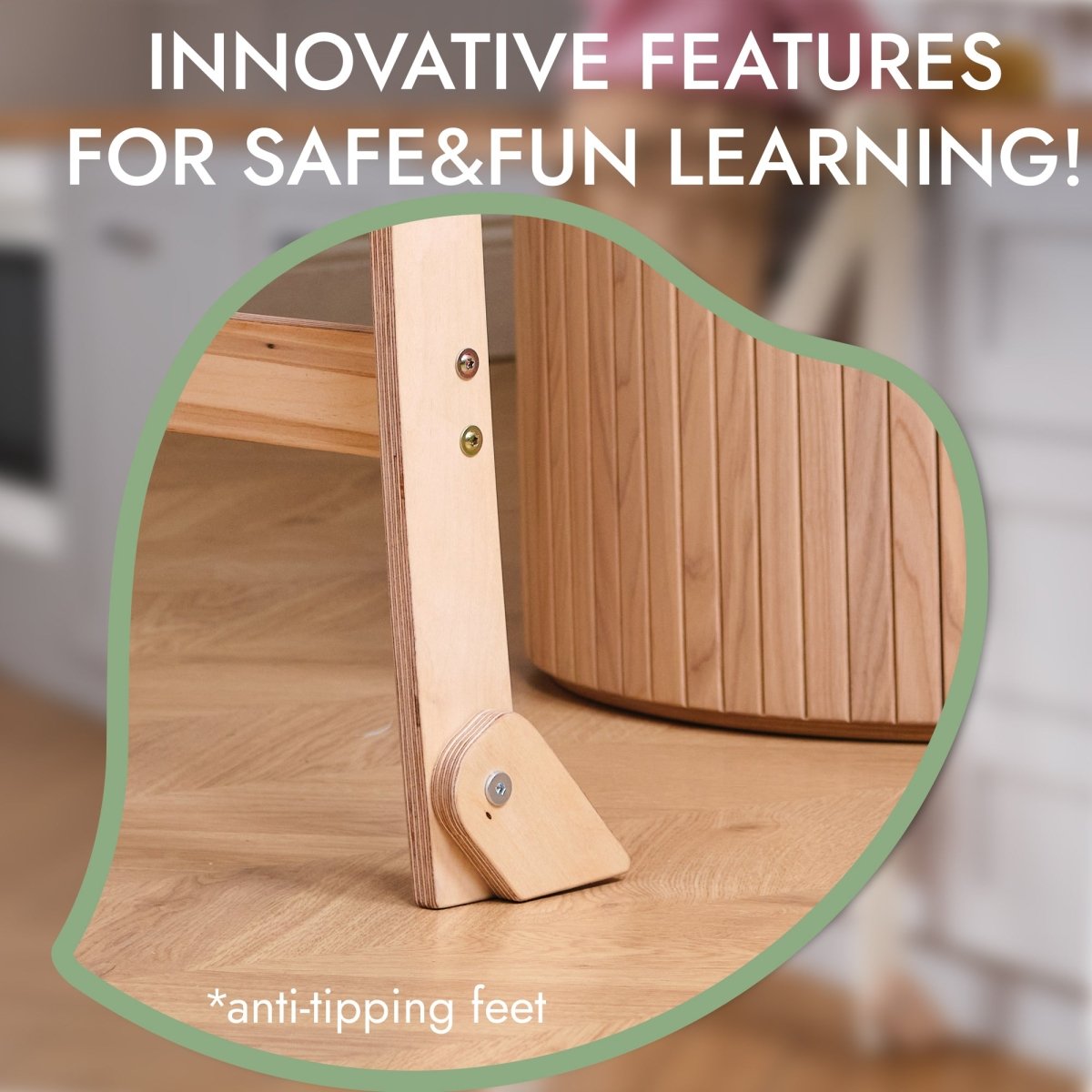 Learning Tower: Foldable Step Stool for Toddlers - Beige - The Baby Penguin
