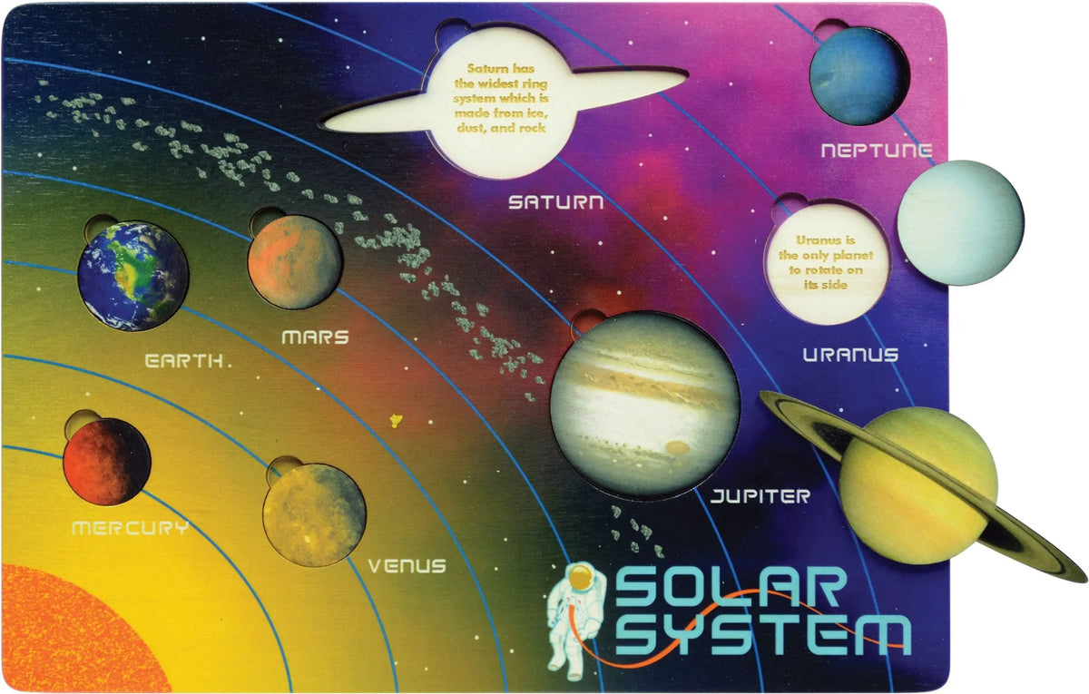 Lift & Learn Solar System Puzzle | Sustainable Toy | USA Made
