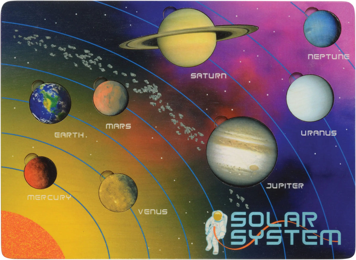 Lift & Learn Solar System Puzzle | Sustainable Toy | USA Made