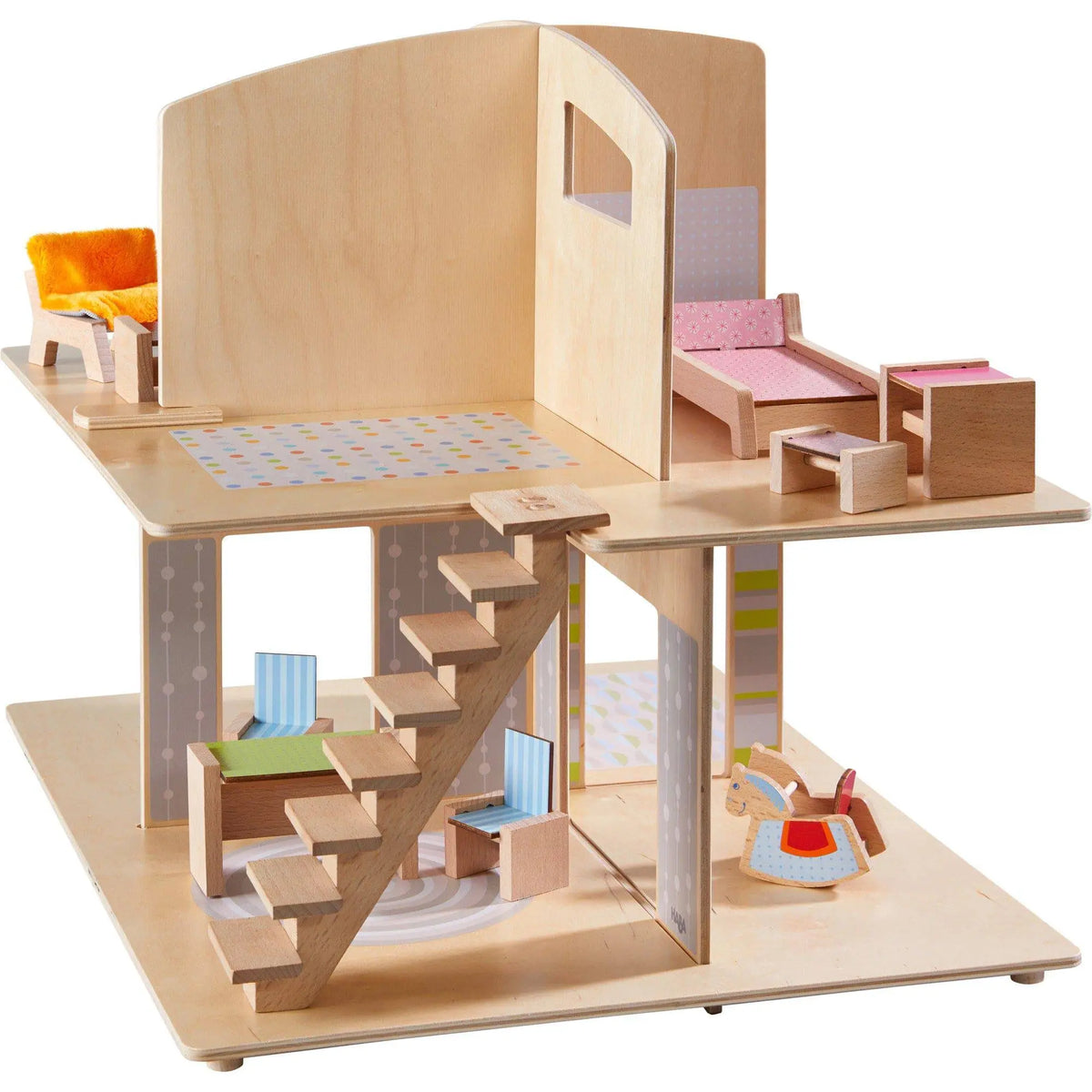 Little Friends Dollhouse Town Villa with Furniture HABA USA Little Friend Buildings