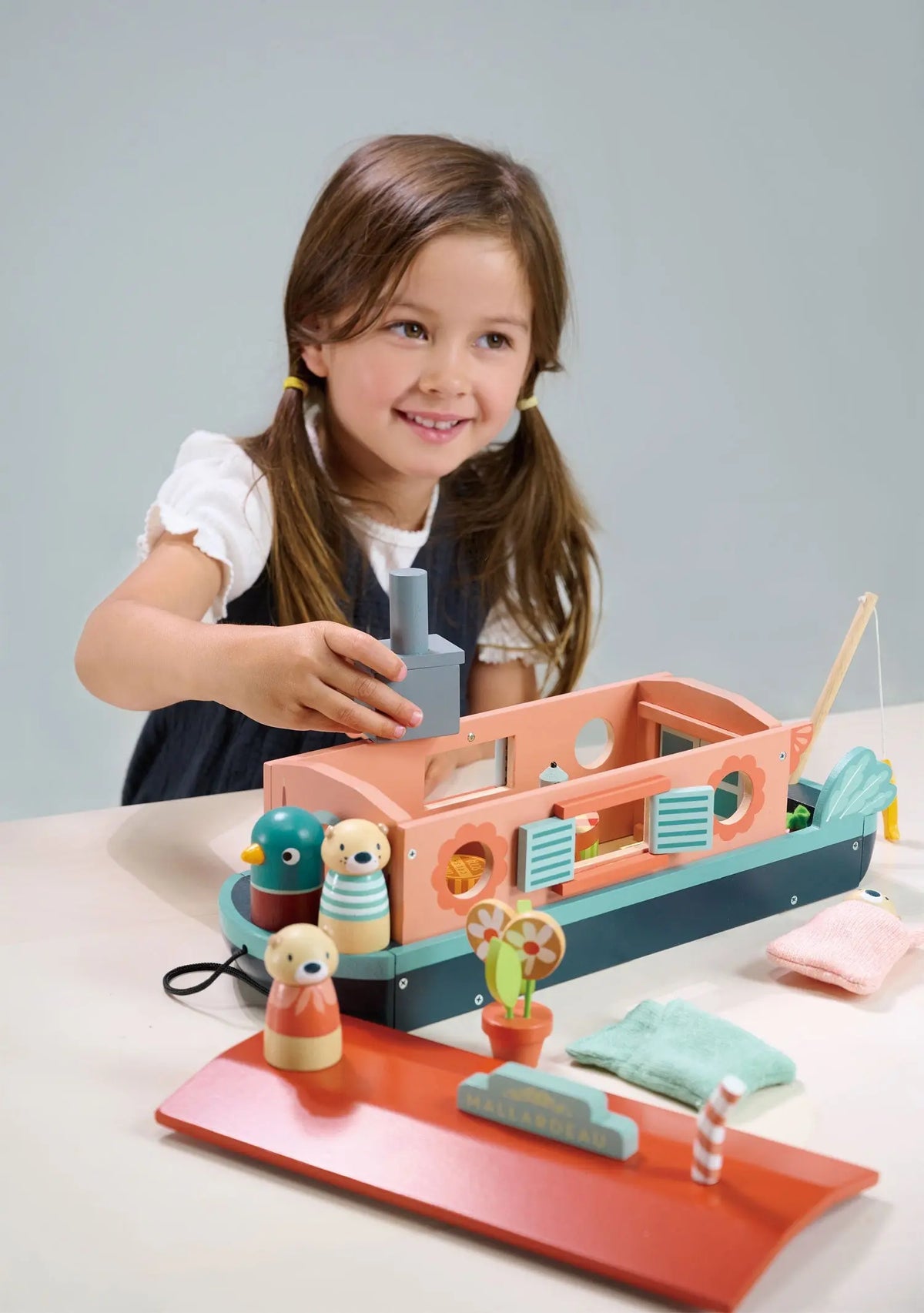 Tender Leaf Little Otter Canal Boat Play Set