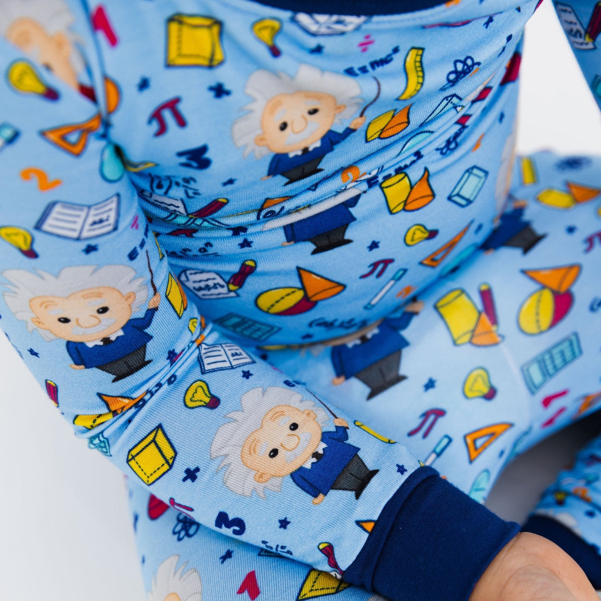Close-up of the pants on Bam & Stitch Mathematical Marvel Long Sleeve Pajamas.