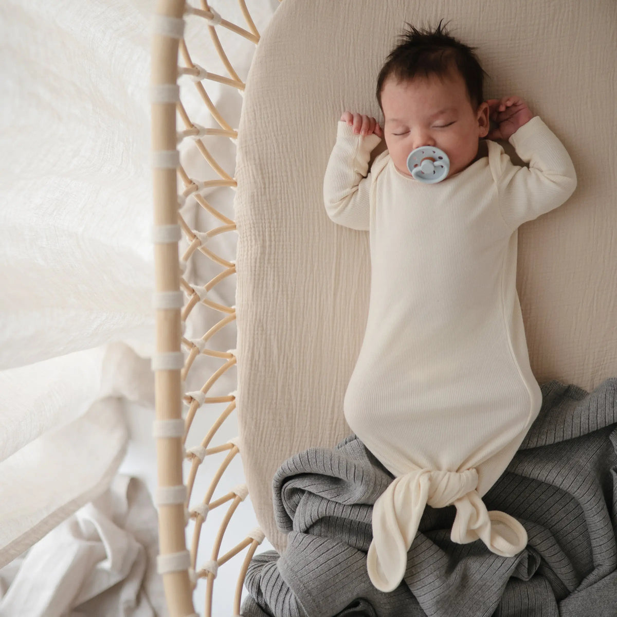 Mini Muslin Crib Sheet | mini crib sheet | The Baby Penguin