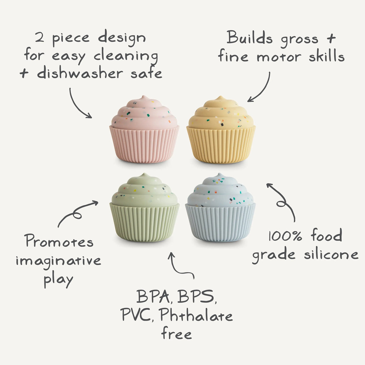 Mix and Match Cupcake Toy | Bath Play set | The Baby Penguin