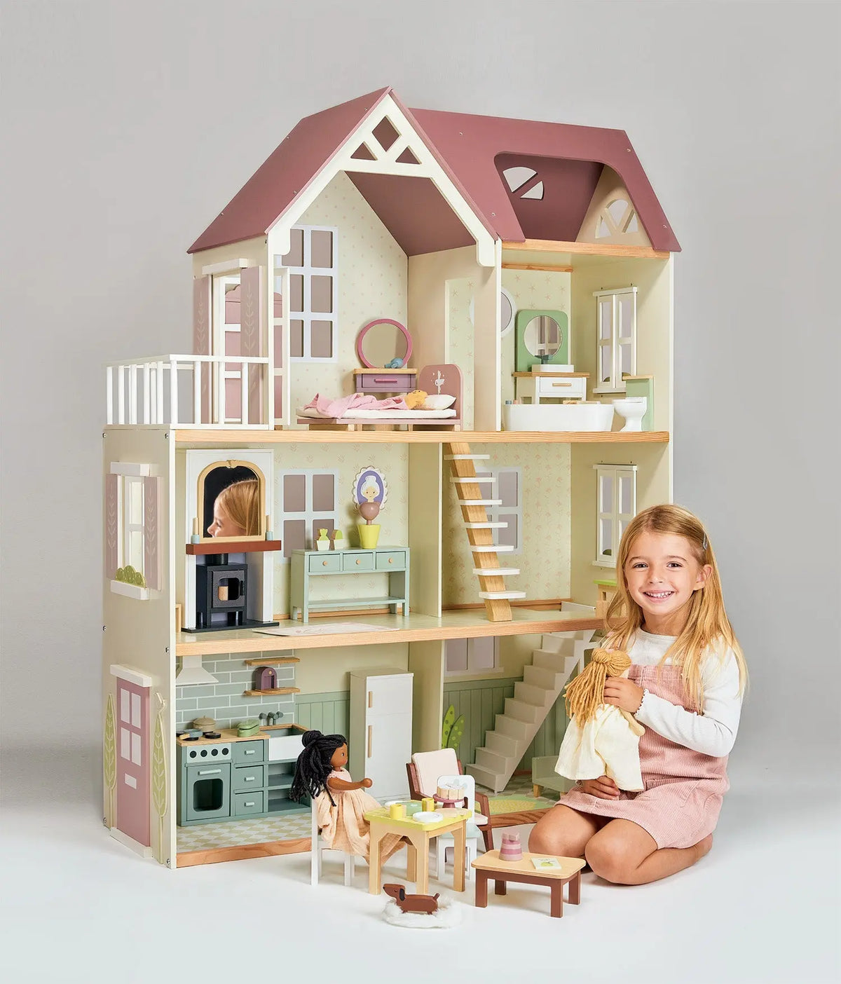 Tender Leaf Mulberry Mansion Large Wooden Dollhouse