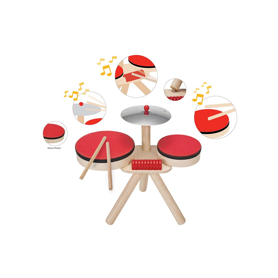 PlanToys Musical Band Wooden Drum Play Set