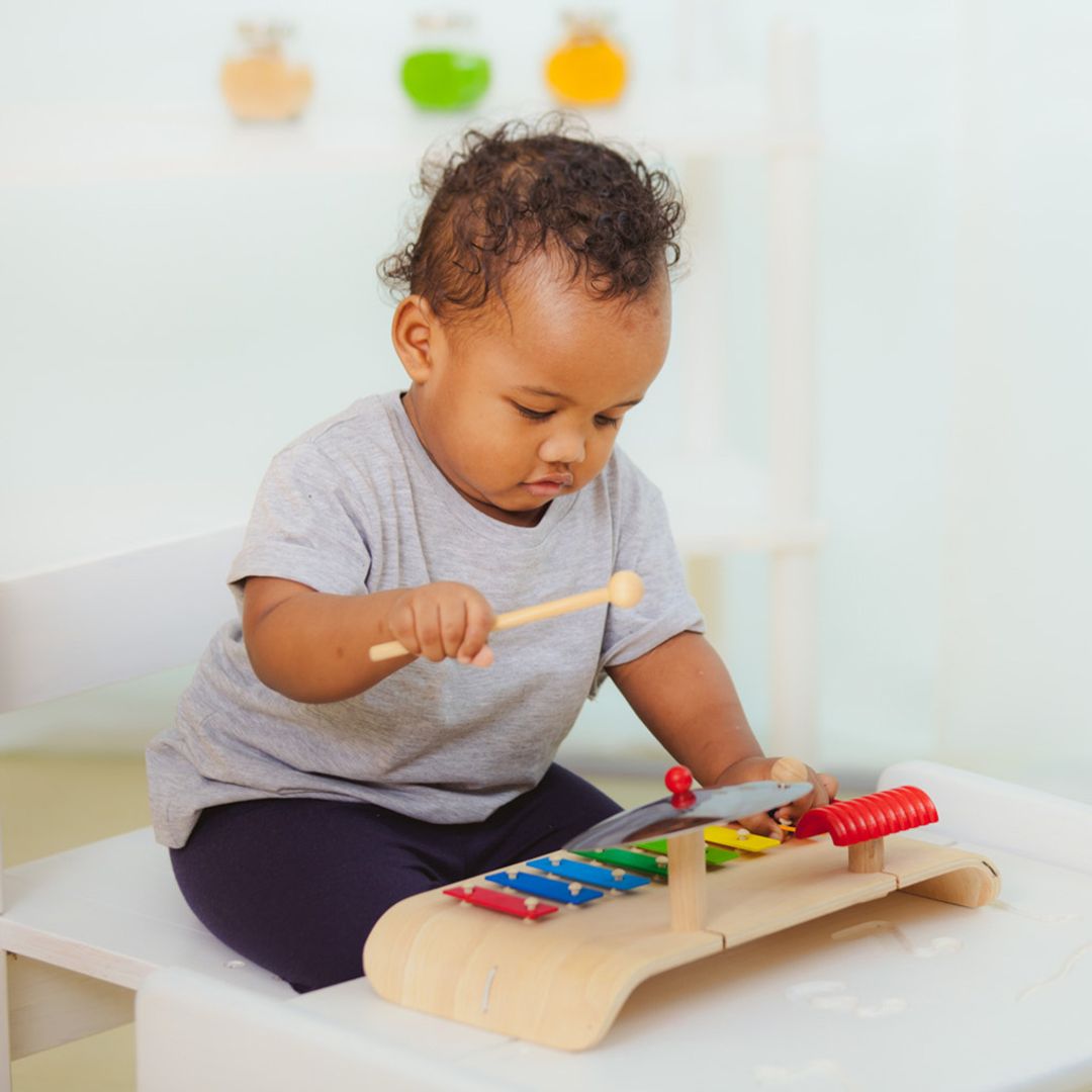 PlanToys Wooden Musical Set with Xylophone and Cymbal