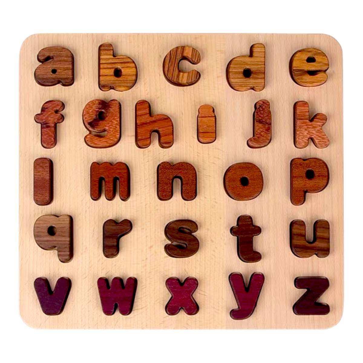 Natural Wood Alphabet & Number Puzzle – 3 Styles – view 3