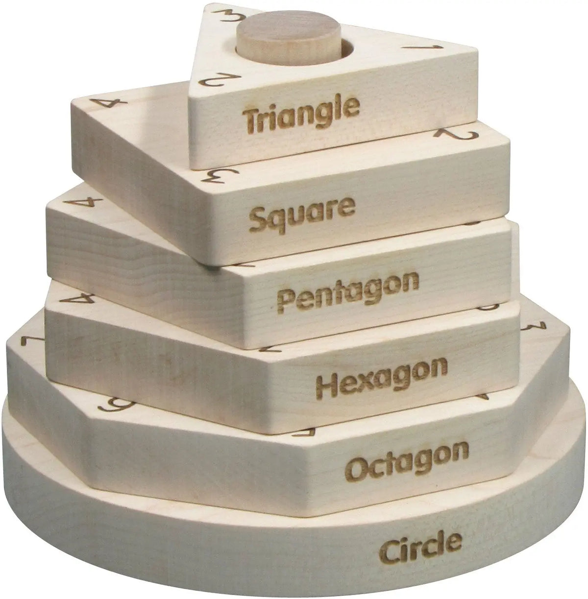 Natural Wooden Shape Stacker | Made in the USA