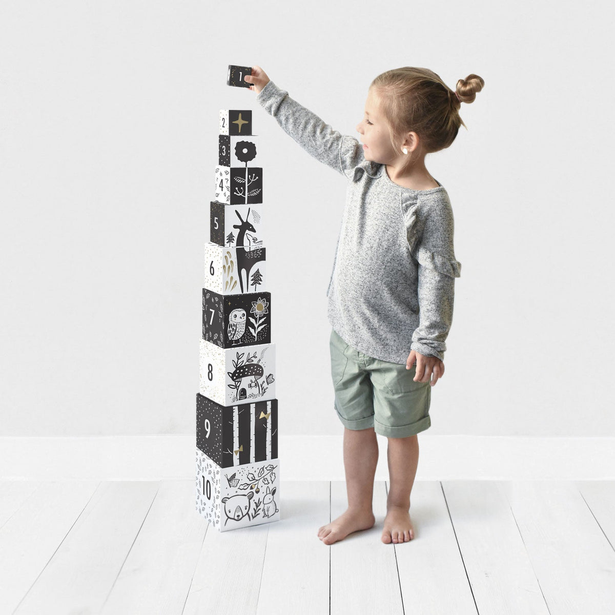 Nesting Blocks - Woodland Numbers - The Baby Penguin