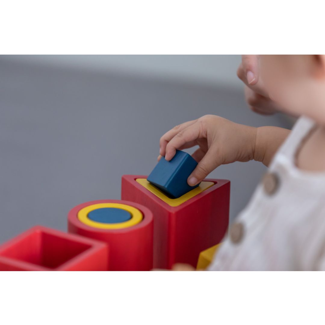 PlanToys Unit Plus Wooden Nesting Shape Puzzle