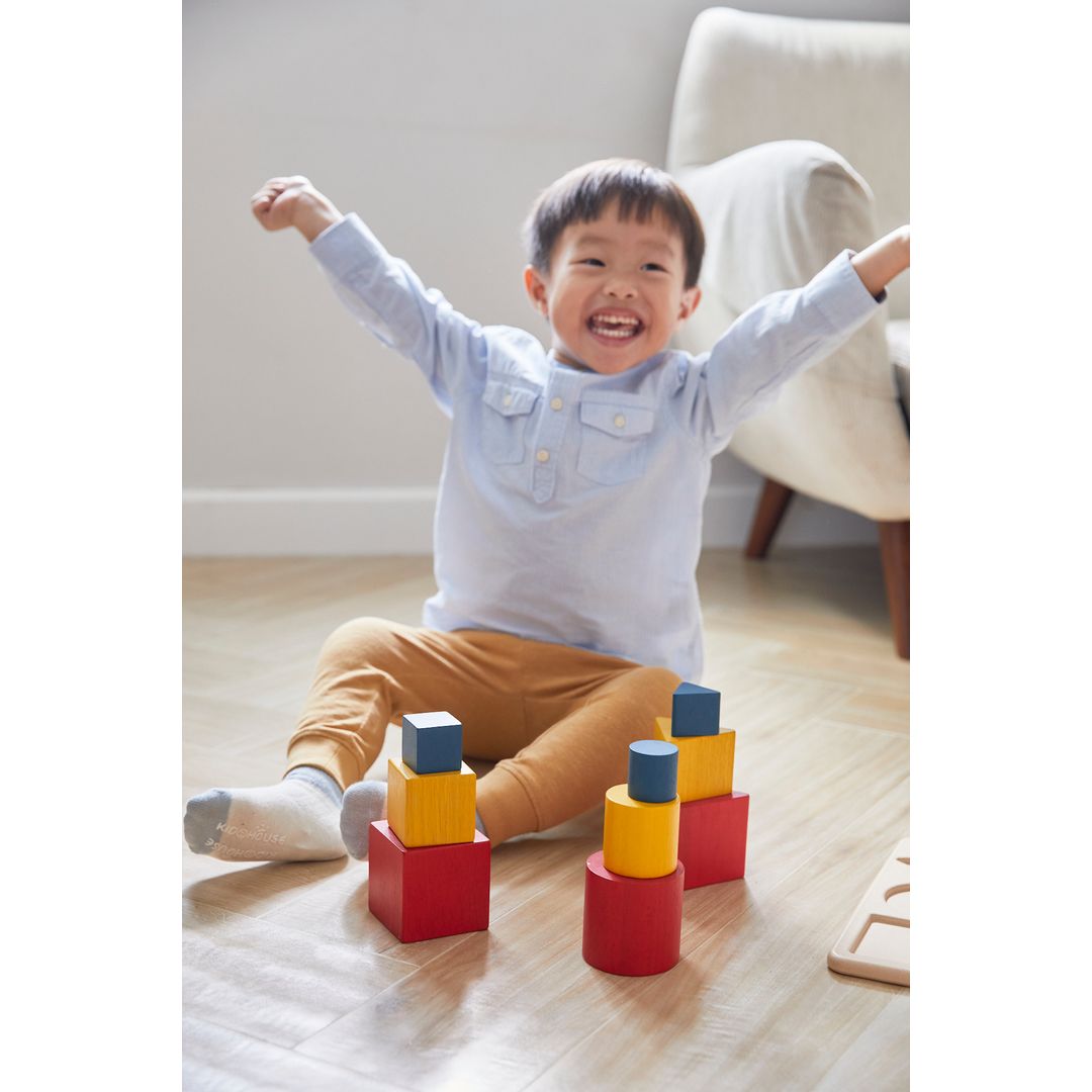 PlanToys Unit Plus Wooden Nesting Shape Puzzle