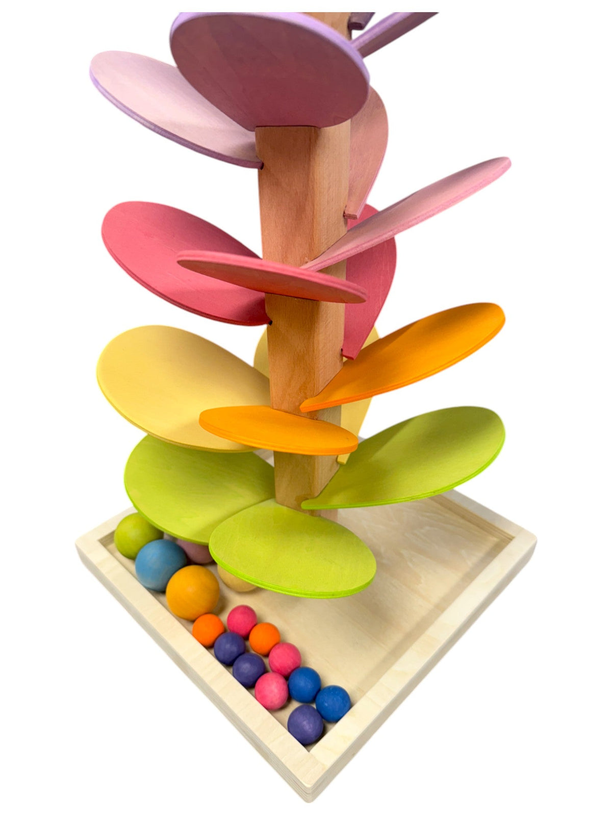 Preassembled Wooden Marble Tree – Rainbow, Pastel or Green by Green Elephant Home and Toys – alternate view 13