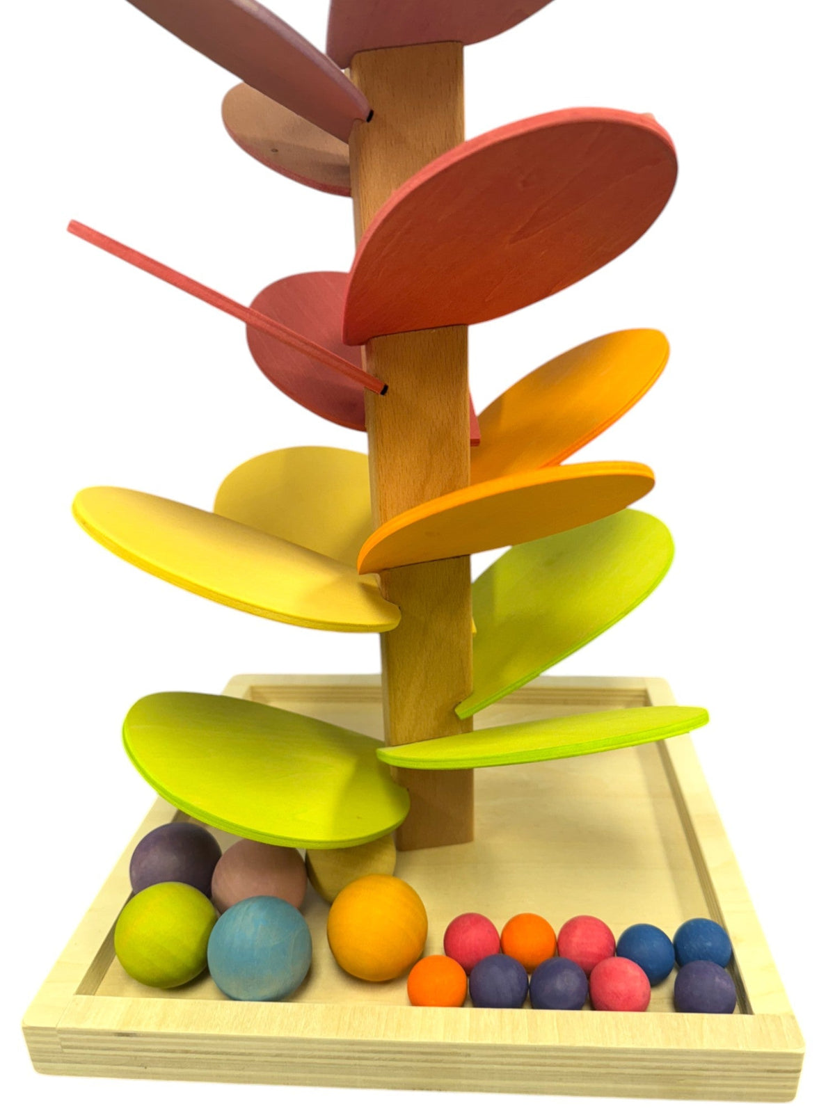 Preassembled Wooden Marble Tree – Rainbow, Pastel or Green by Green Elephant Home and Toys – alternate view 15