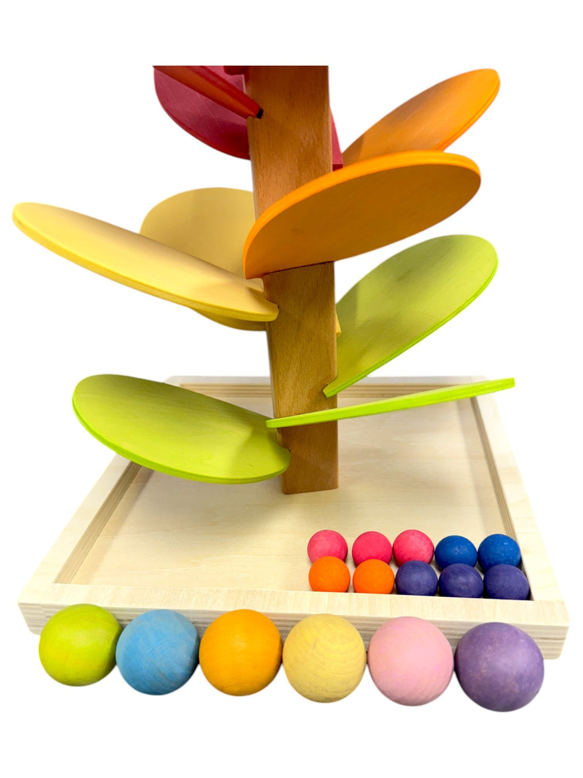 Preassembled Wooden Marble Tree – Rainbow, Pastel or Green by Green Elephant Home and Toys – alternate view 16
