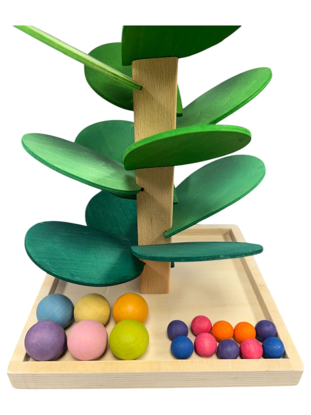 Preassembled Wooden Marble Tree – Rainbow, Pastel or Green by Green Elephant Home and Toys – alternate view 23