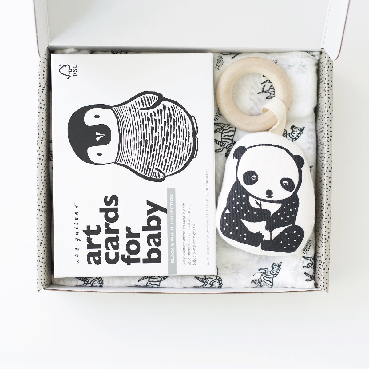 Newborn Baby Gift Set - Black + White - The Baby Penguin