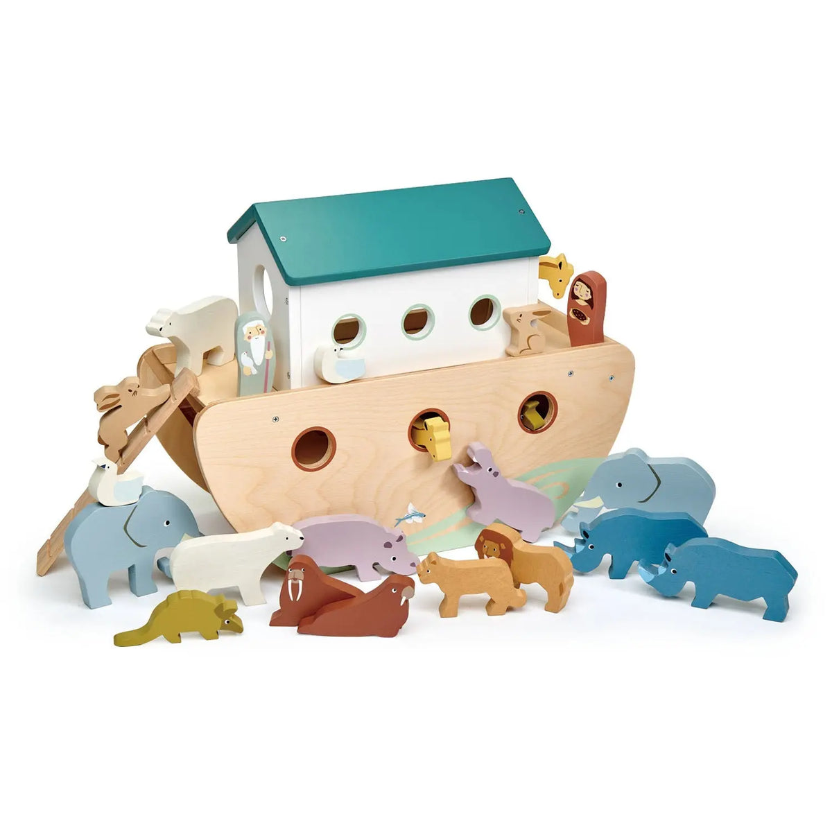 Tender Leaf Noah's Wooden Ark with Animal Pairs