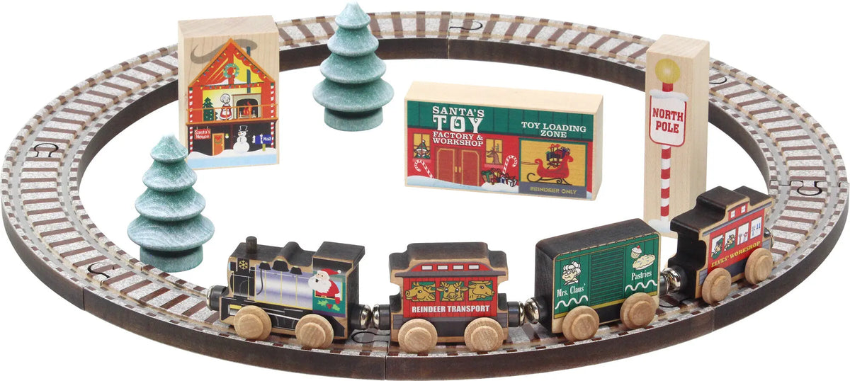 North Pole Village Train Set | Made in USA | NameTrains Maple Landmark