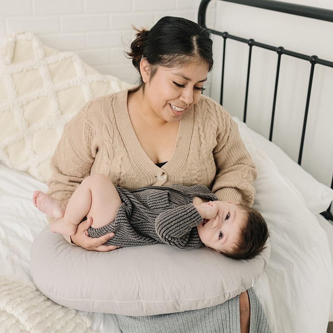 Nursing Pillow Cover - Stone - The Baby Penguin