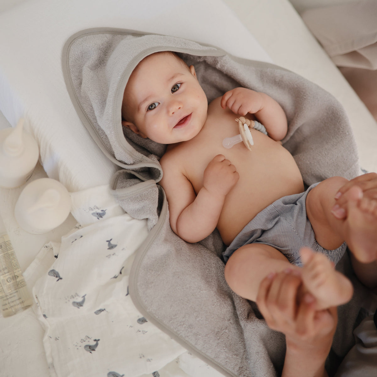 Organic Cotton Baby Hooded Towel - The Baby Penguin