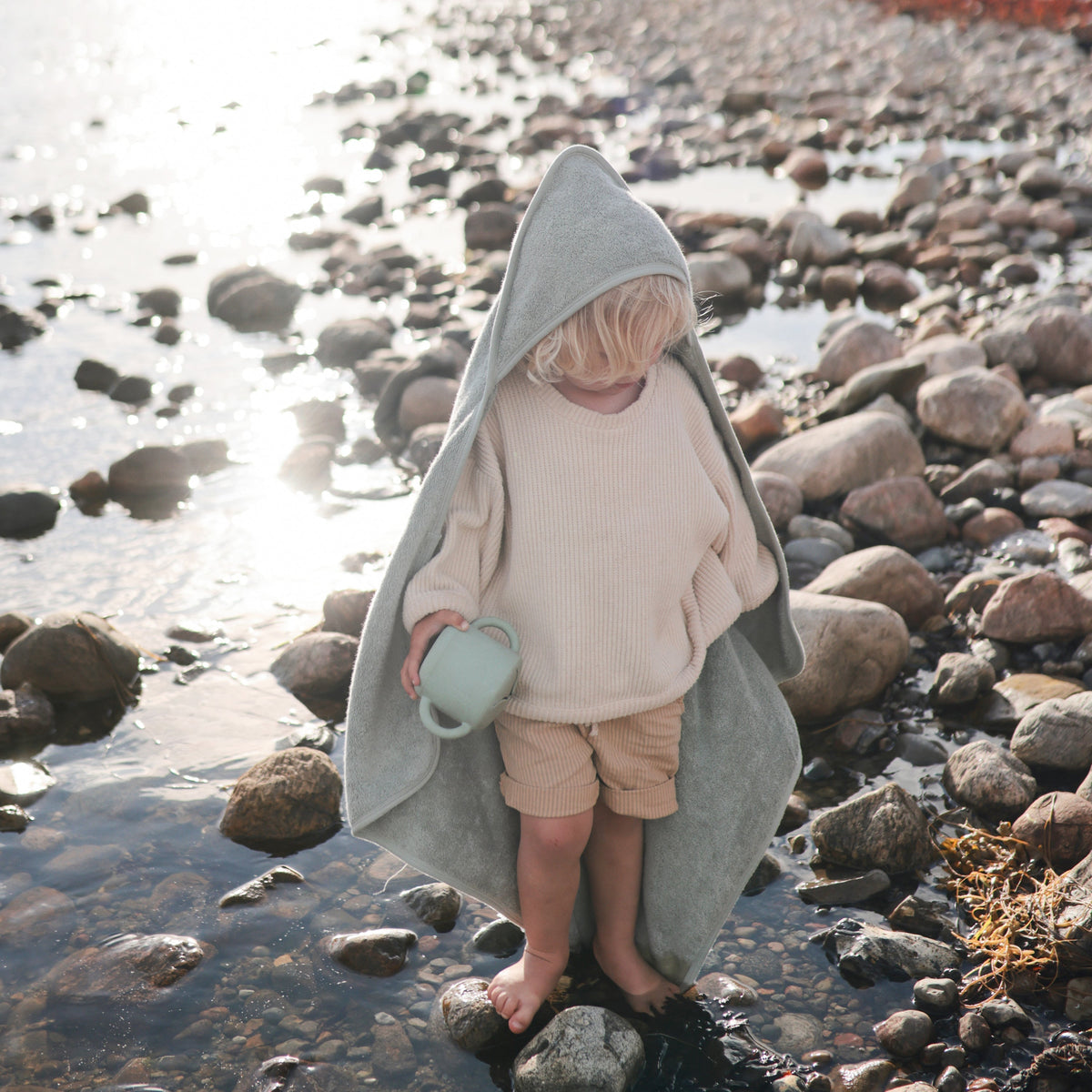 Organic Cotton Baby Hooded Towel - The Baby Penguin