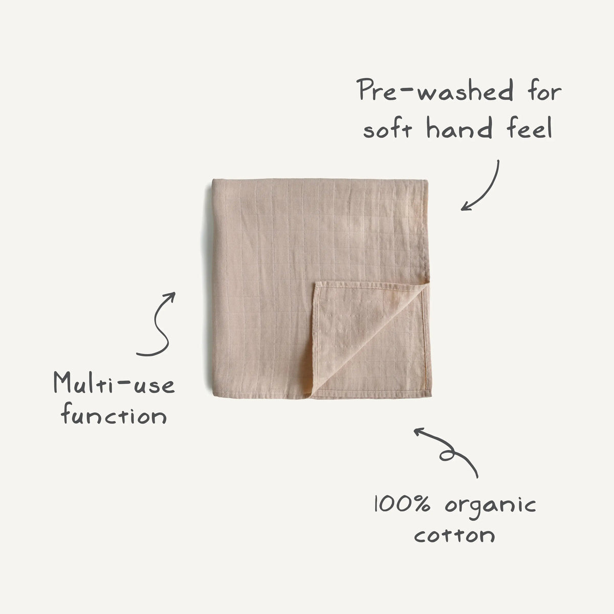 Organic Cotton Muslin Swaddle Blanket | Swaddle | The Baby Penguin