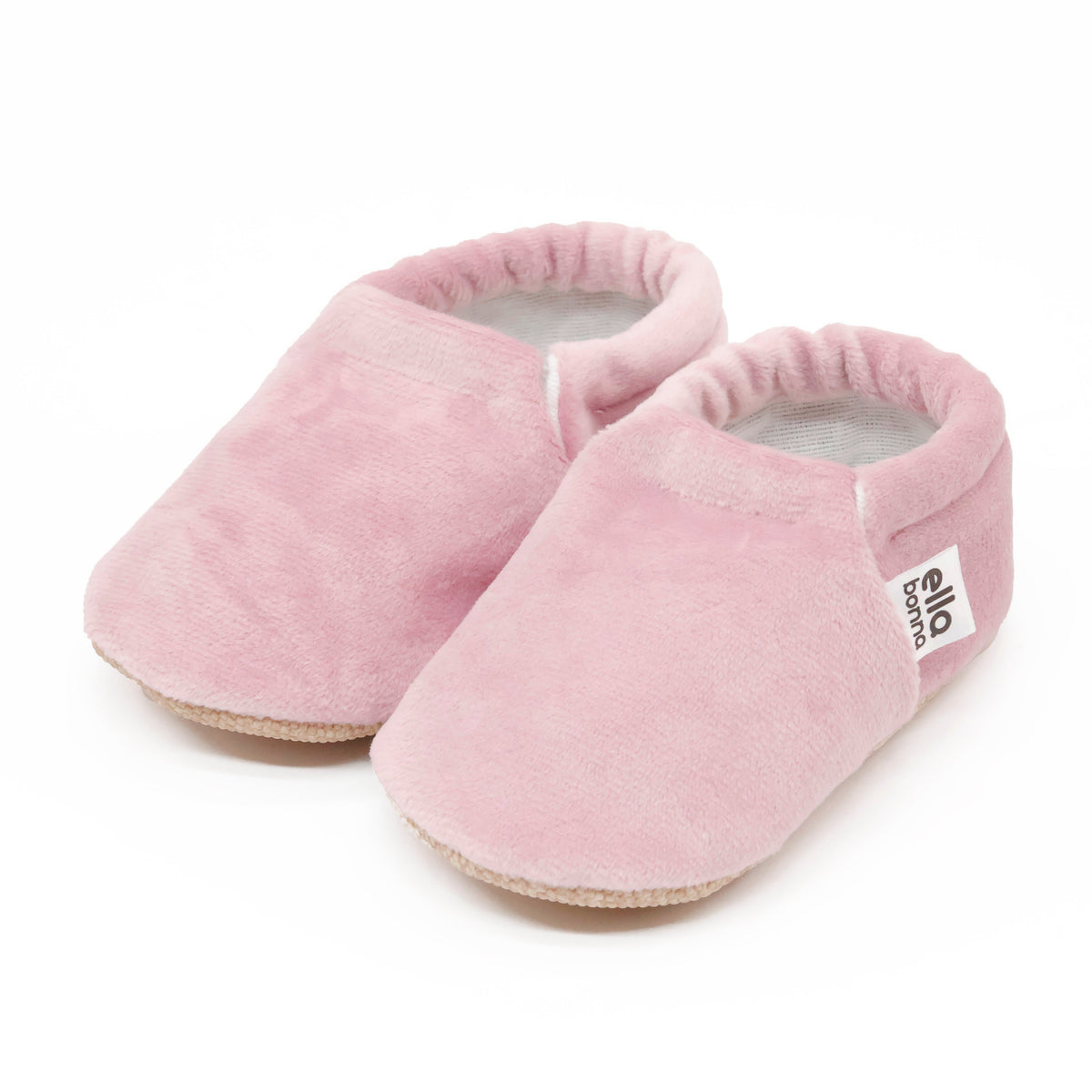 Organic Cotton Velvet Home Nursery Moccasin Shoes, Pink - The Baby Penguin