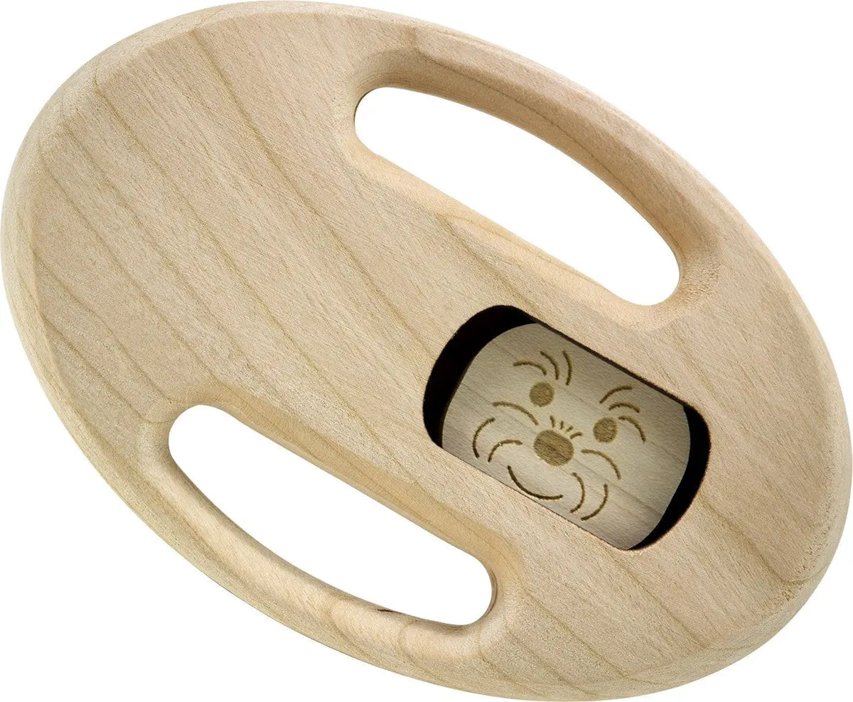 Peek-A-Boo Cherrywood Rattle | Natural | USA Made