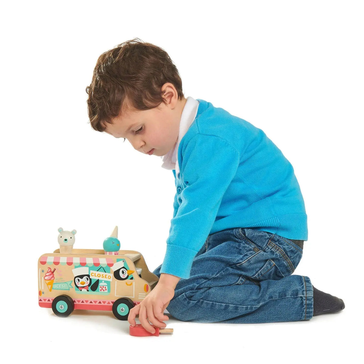 Tender Leaf Penguin's Gelato Wooden Toy Van