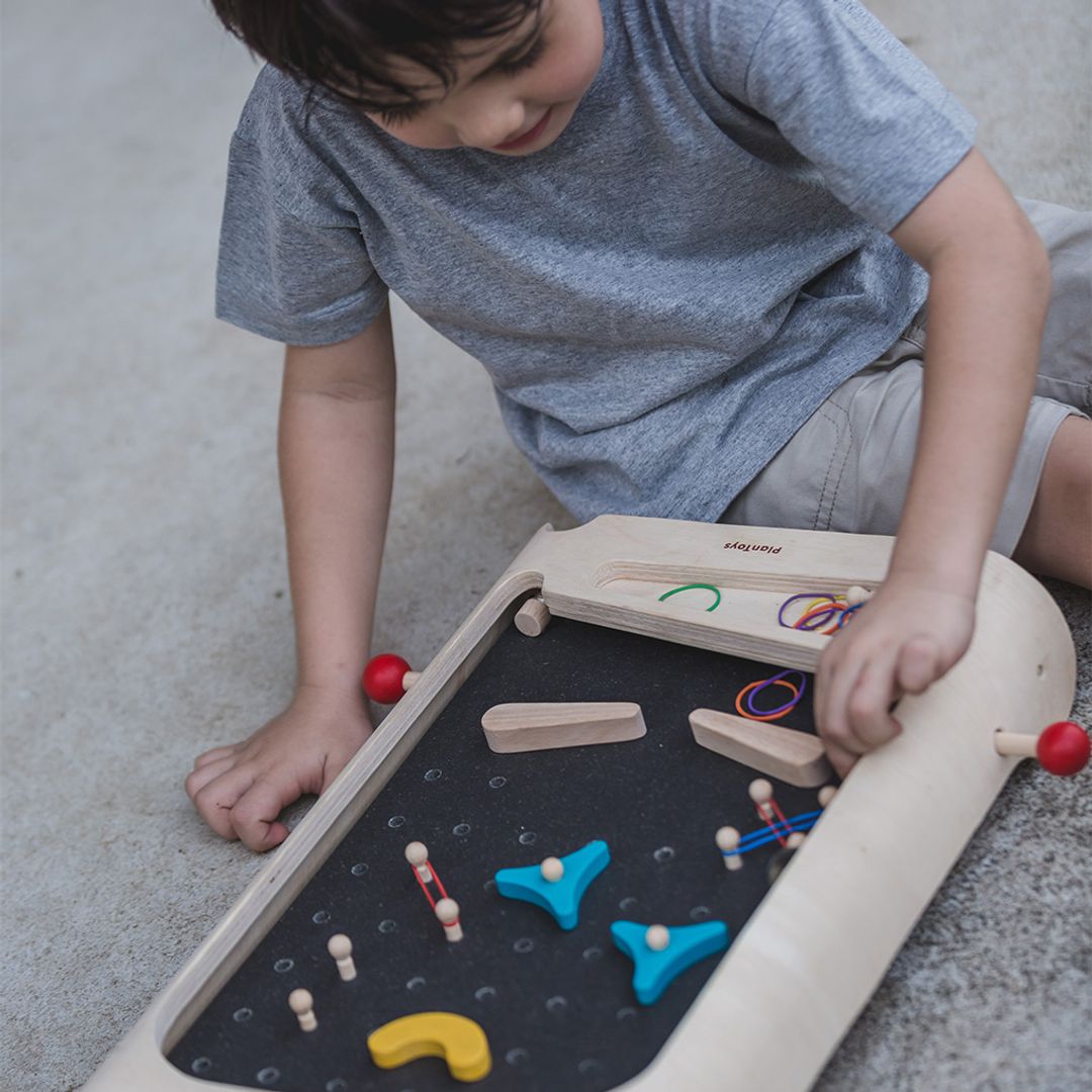 PlanToys Wooden Tabletop Pinball Game