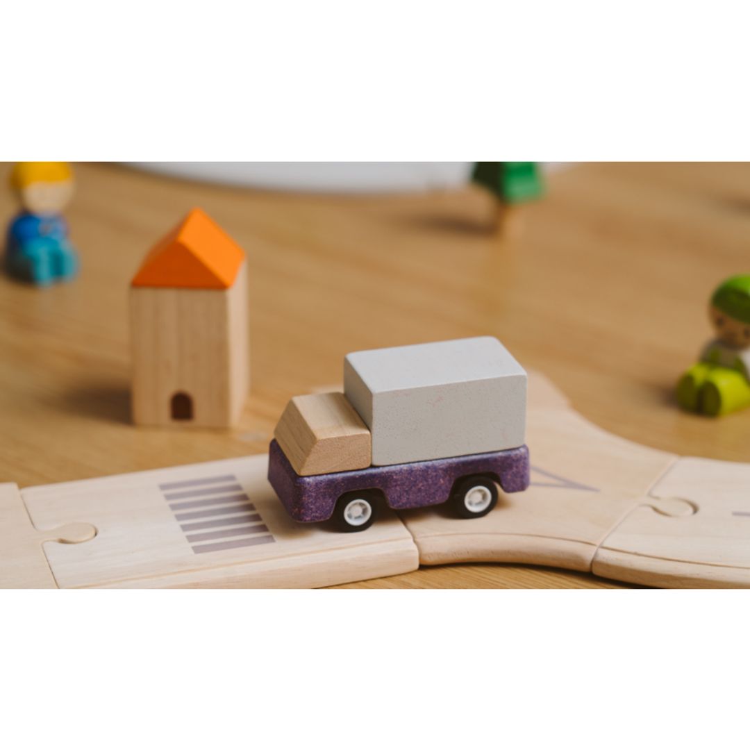 PlanToys PlanWorld Wooden Vehicle Set, 5 Vehicles